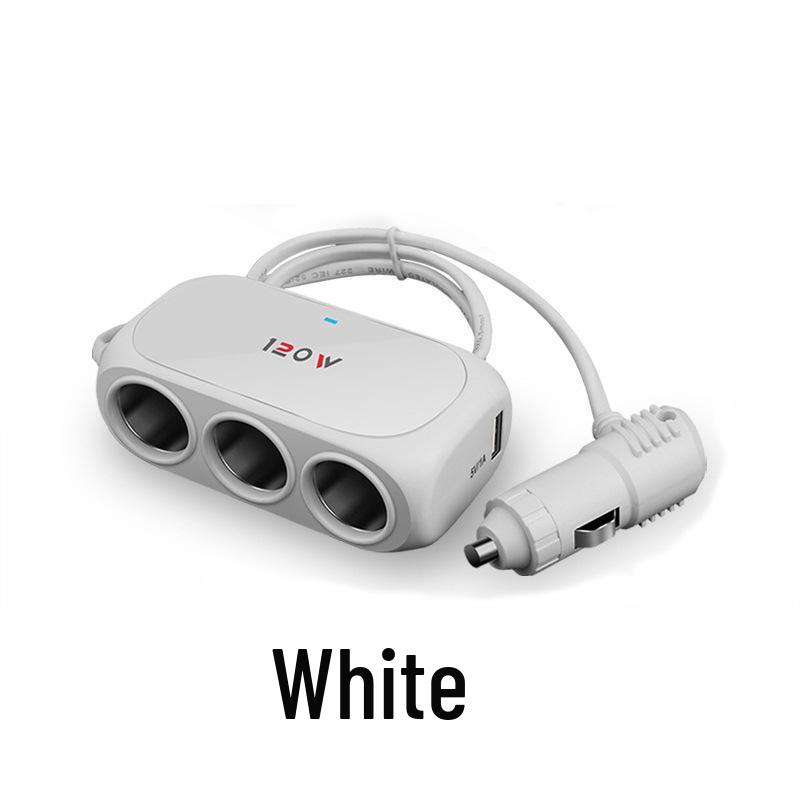 

Автомобильное зарядное устройство: Тройная зажигалка + Двойные USB-порты
