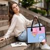 Cute Ice Cream Print Large Tote Bag Fashion Casual Shopping Handbag for Daily Use