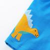 Boys' Shorts with Cartoon Dinosaur Embroidered Patches Summer New Arrival Mid-Length Shorts for Younger Children