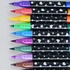 24/48/72/96 Colors Dual Brush Tip Glitter Art Markers Metallic Paint Marker Pens DIY Crafts Birthday Cards, Making Poster, Album