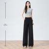 Damen Lässige High-Waist Hose aus Leinenmischung mit weitem Bein