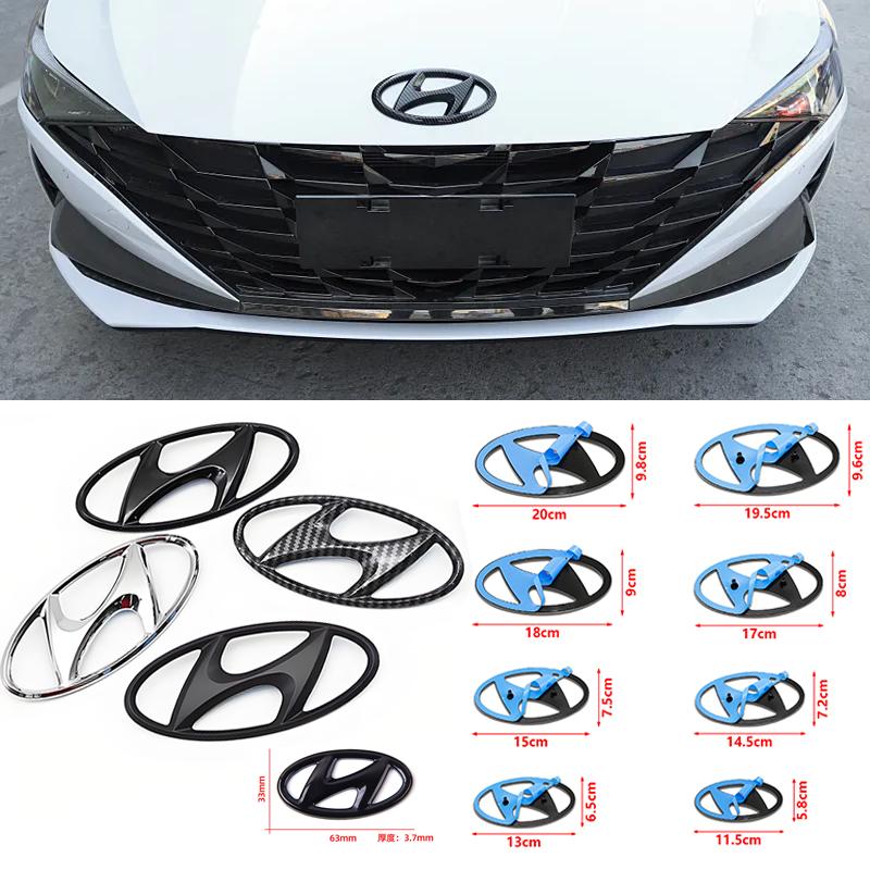 Car Front Rear Logo Grille Steering wheel Emblem Sticker Accessories For Hyundai Genesis N-LINE I10 I20 I30 I40 IX20 IX35 Kona R6