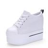 Fashion Wedges Canvas Shoes Woman Platform Vulcanized Shoes Hidden Heel Height Increasing Casual Shoes female chaussure femme