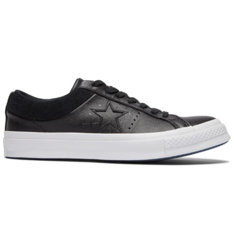 Converse One Star "Black" Comfortable and Versatile Casual Non-slip Low-top Unisex Style In Black and Grey
