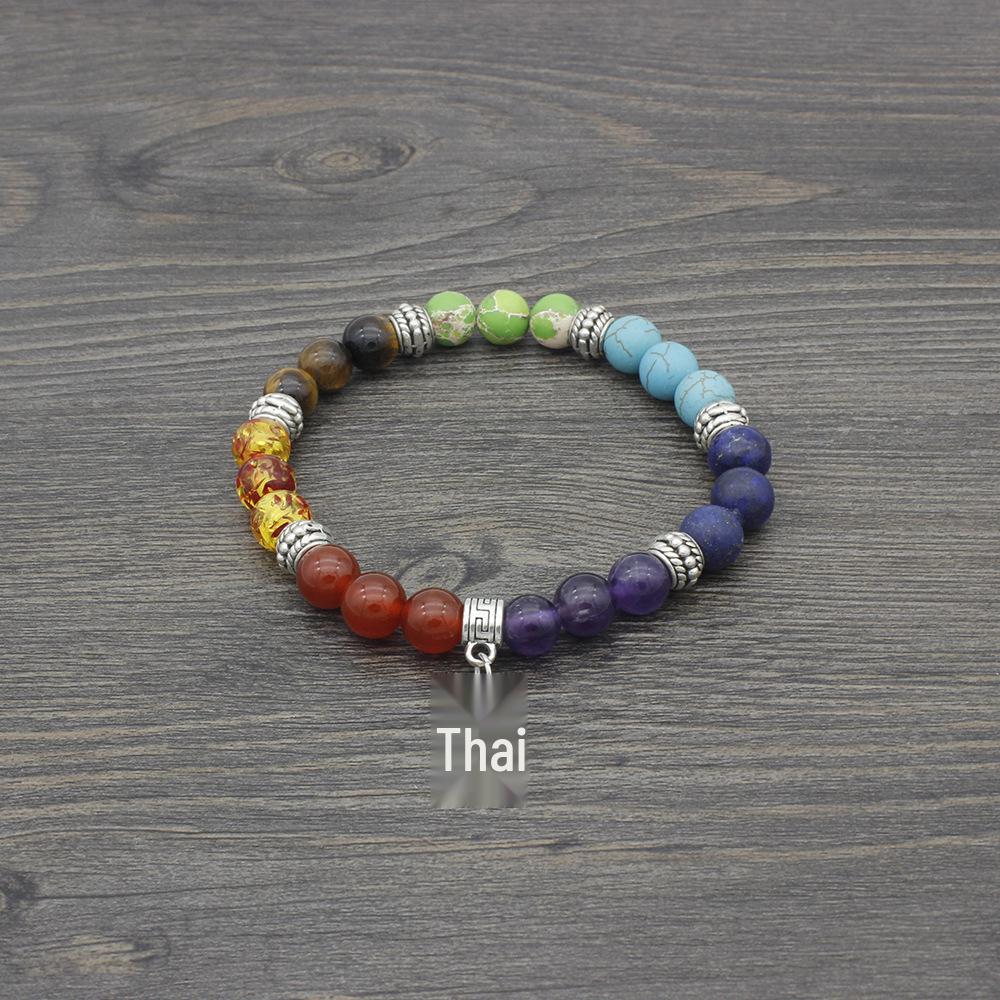 Colorful Stone Beaded Leaf Bracelet - Trendy Accessory
