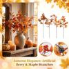 Artificial Maple Leaf, & Branch - Faux Fall Floral Stem for Home Decor