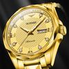 OUPINKE Men's Watch Automatic Mechanical Watch Stainless Steel Business Double Calendar Waterproof High-end Watch