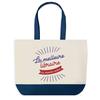 Tote Bag - PLANETEE - Blue Bottom Shopping Bag Best Bookstore In the World - Blue - Cotton - 40x45 Cm