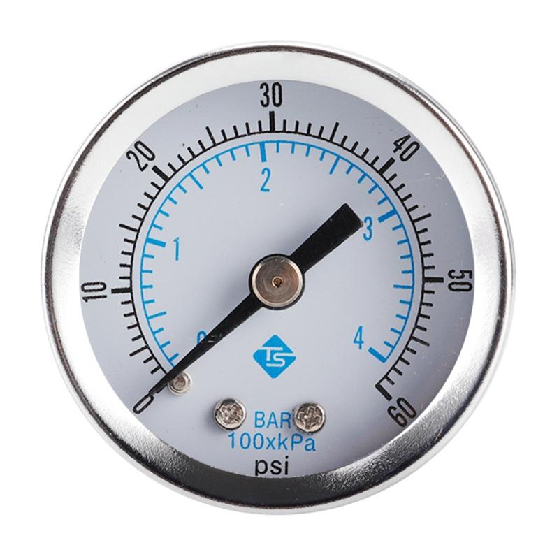 Upgraded Pressure Gauge 1/8" Thread Pressure Gauge Mini Pressure Gauge Steel for Shell & Brass Thread Shatter-proof Gaug