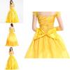 Elegantes gelbes Ballkleid mit mehreren Lagen für Erwachsene, Die Schöne und das Biest Belle Kostüm