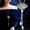 Korean Tassel Crystal Pendant Necklace - Elegant Long Sweater Chain