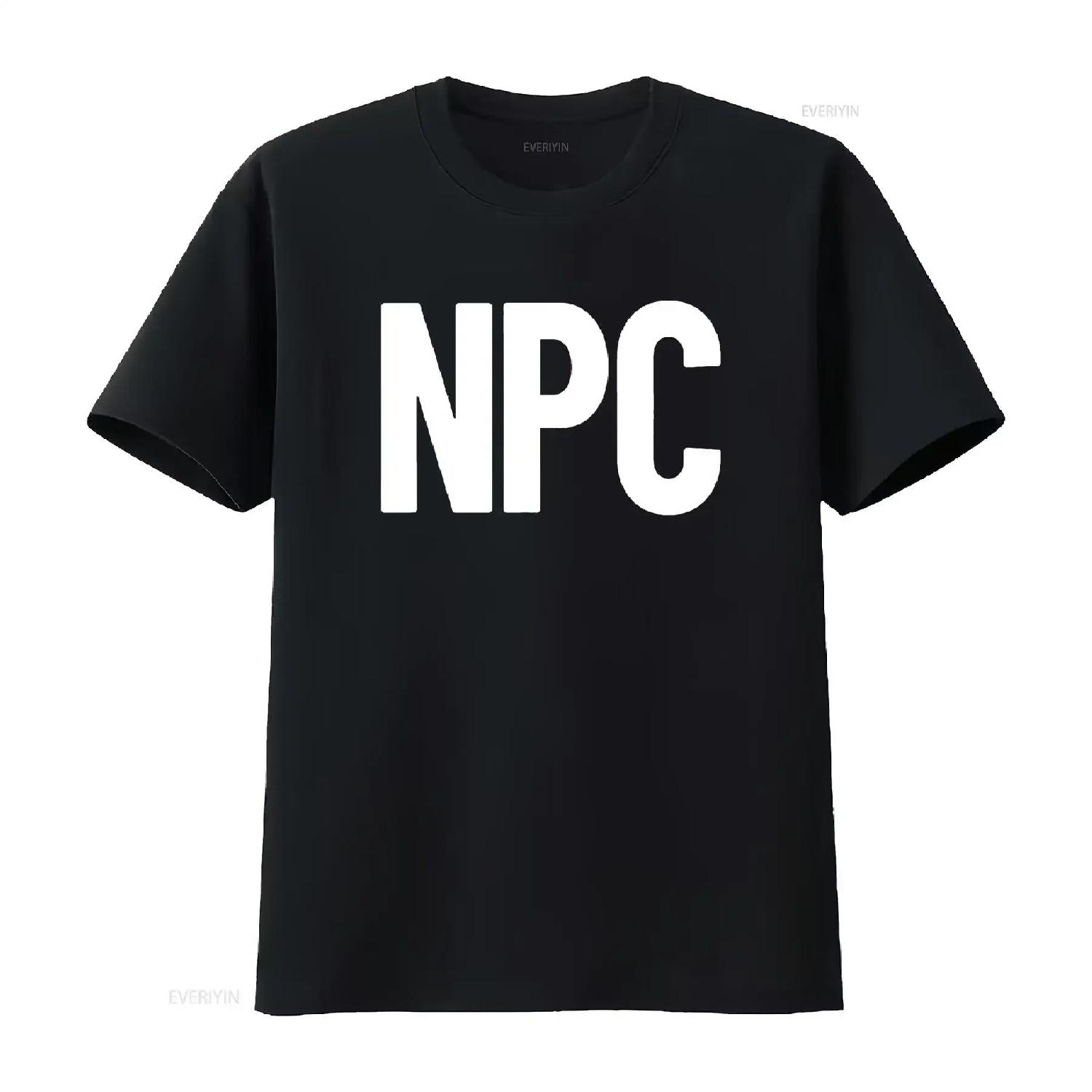 

NPC Non Playable Character RPG Role Playing Game T Shirt vintage Washed graphic Soft Top For Everyday Wear Stretched Casual S чёрный