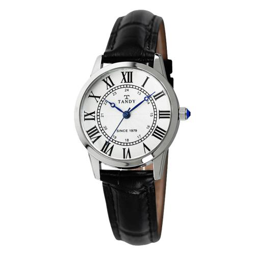[TANDY] TANDY Classic Couple Leather Wristwatch Women s White T-1714 FREE