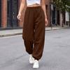 Women's Color Loose Pants Casual Jogger Sweatpants with Tapered