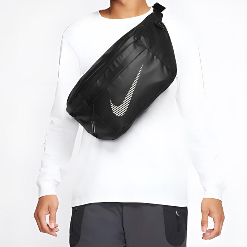 Nike Polyester Shoulder Bag, Crossbody Bag, Fanny Pack Unisex Black Casual DB4697-010
