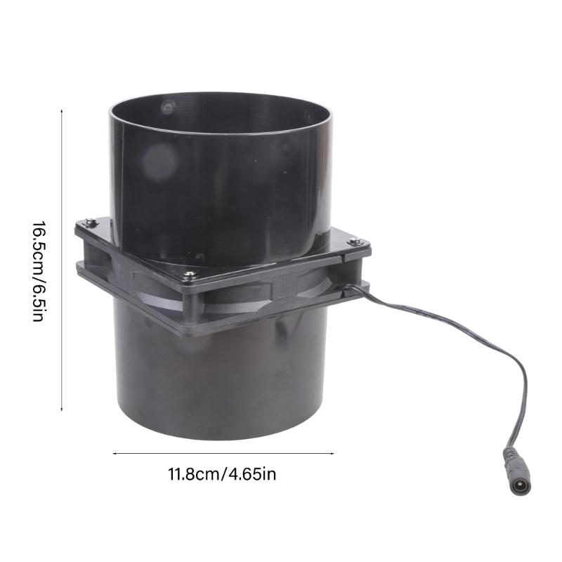 12CM 12V Changeable Exhaust Fan Kit With 2 Air Ducts Hydraulic Bearing For Smog Removal In Workshops Pet Houses