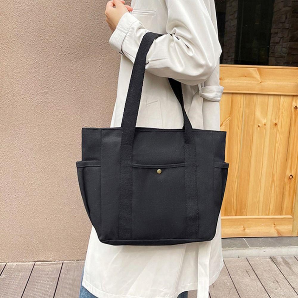 Large Capacity Canvas Tote Bag Casual Cloth Shoulder Bag All-match Mommy Handbag  Travel