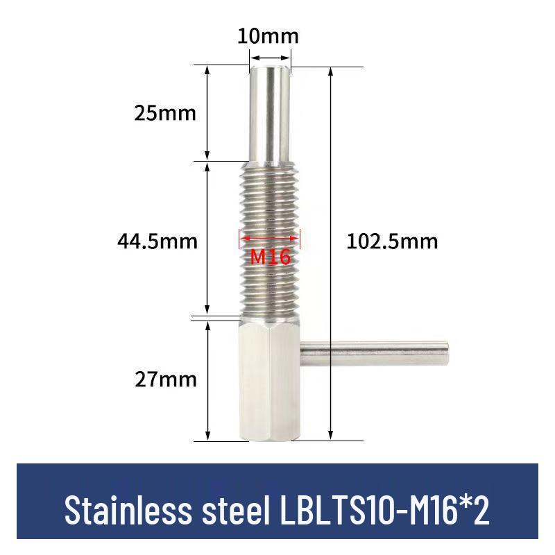 L-Shaped Knob Plunger with Coarse Thread Indexing Safety Pin - Stainless/Carbon Steel, Zinc-Plated.
