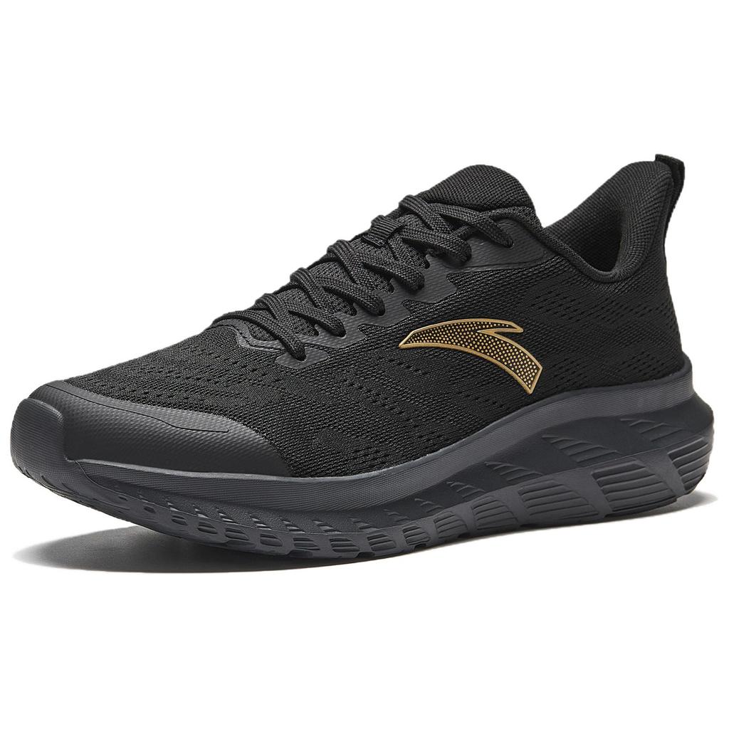 Anta Light Cloud Comfortable Shock Absorbing Non-Slip Low-Top Casual Running Shoes Men sneaker Black Gold 112435536S-1