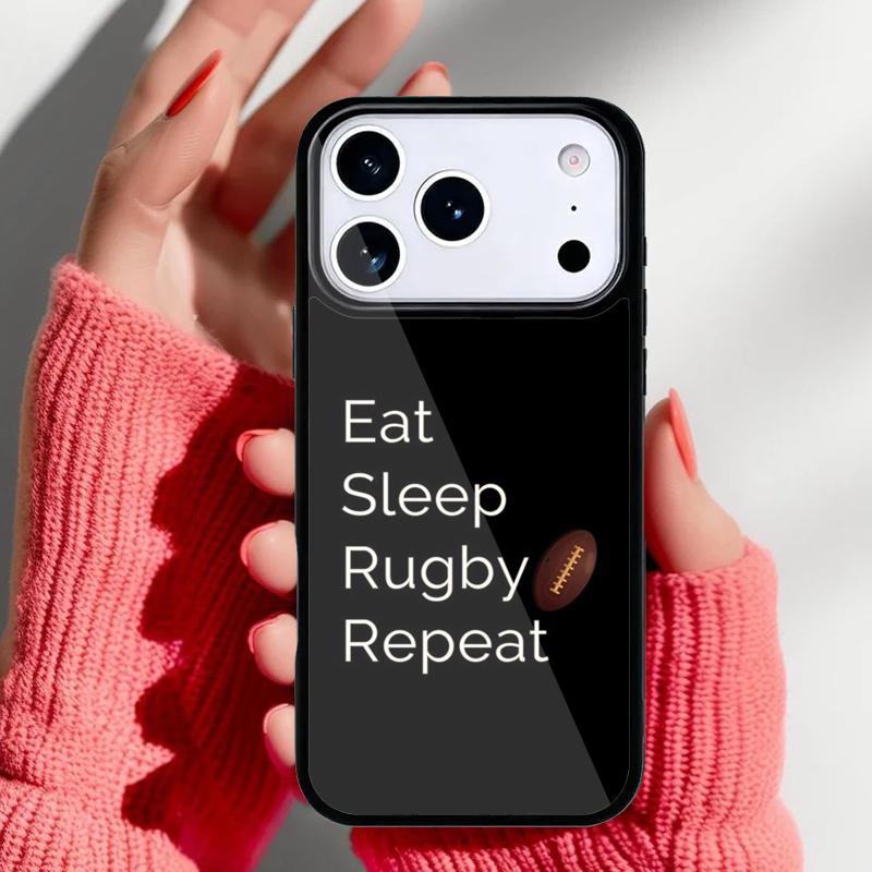 Etui na telefon z nadrukiem piłki do rugby dla iPhone 17 Air 16e 15 14 13 Pro Max Tylna osłona dla 12 11 Pro Coque