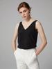 Janeouli Tank Black Women's Top, Camisole, Underwear, V-Neck, Comfortable, Breathable, Stretchy, Basic, Polyester,