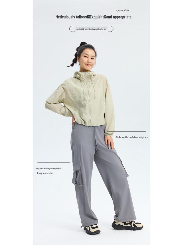 Women's Quick Dry UV Protection Casual Cargo Pants - Mid-Waist Summer Style