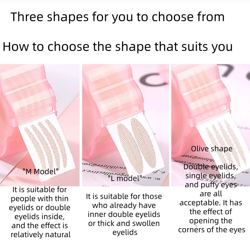 Lace Mesh Eyelid Strips – Self-Adhesive Olive Tone Eye Lift Tape, Breathable Floral Cut Design, No Glue Needed, Roll Format for Custom Fit