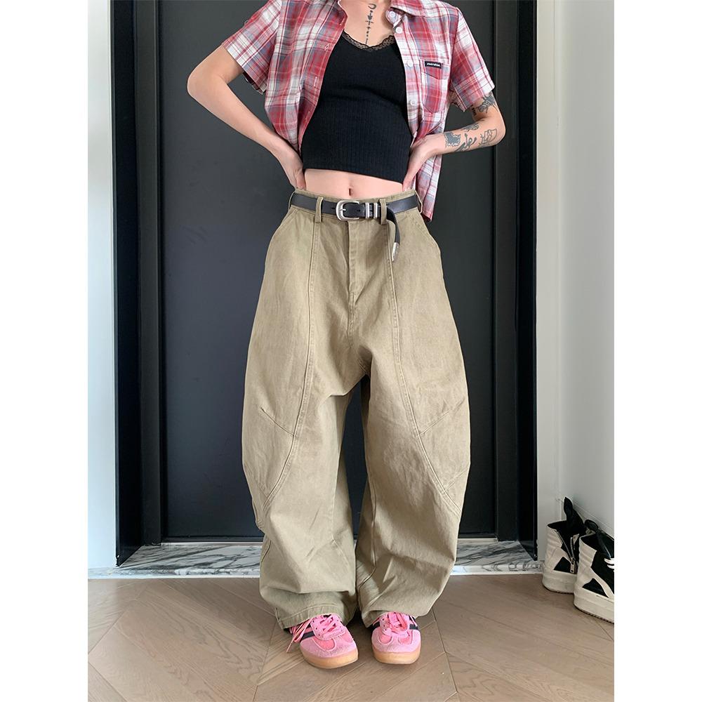 2024 Unisex Retro Scimitar Silhouette Wide-Leg Casual Overalls