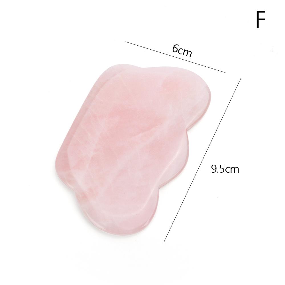 Natural Rose Quartz Jade Gua Sha Board Acupuncture Massage Facial Gouache Pink Quartz Massage Face LiftingStone Guasha Scraping