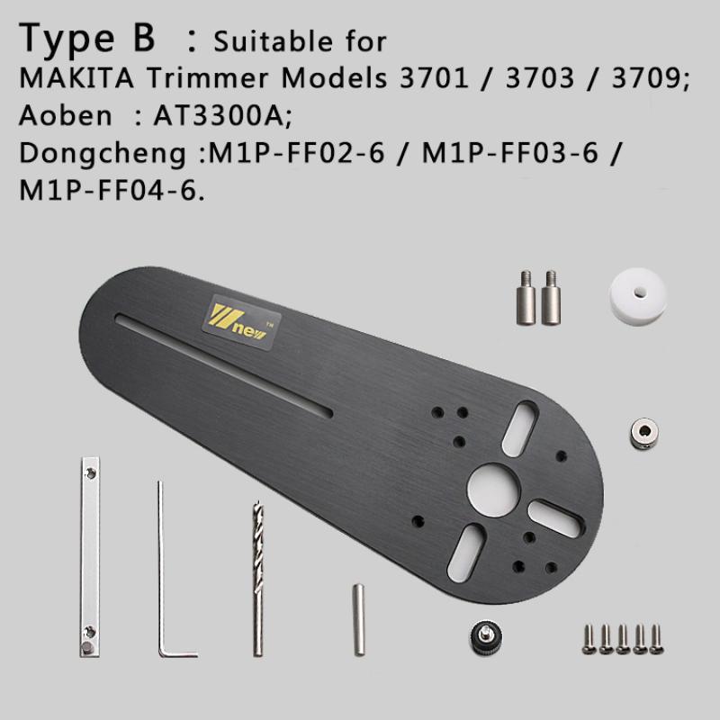 1set Circle Cutting Jig for Small Wood Routers Electric Hand Trimmers Woodworking Milling Groove