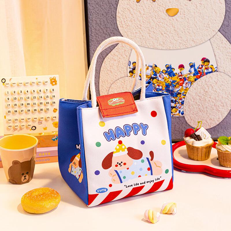 Polka Dot Dog Insulated Lunch Tote Bag (3-Pack)