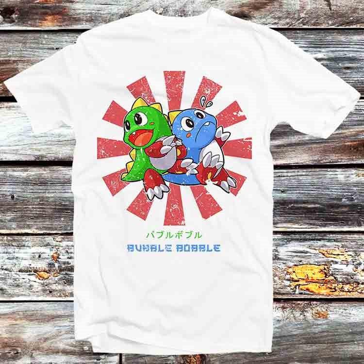 

Bubble Bobble Japanese C64 Online Gaming Nerd Gamer 80s T Shirt B477 2XL
