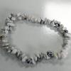 White Jasper Gemstone Chip Bead Stretch Bracelet