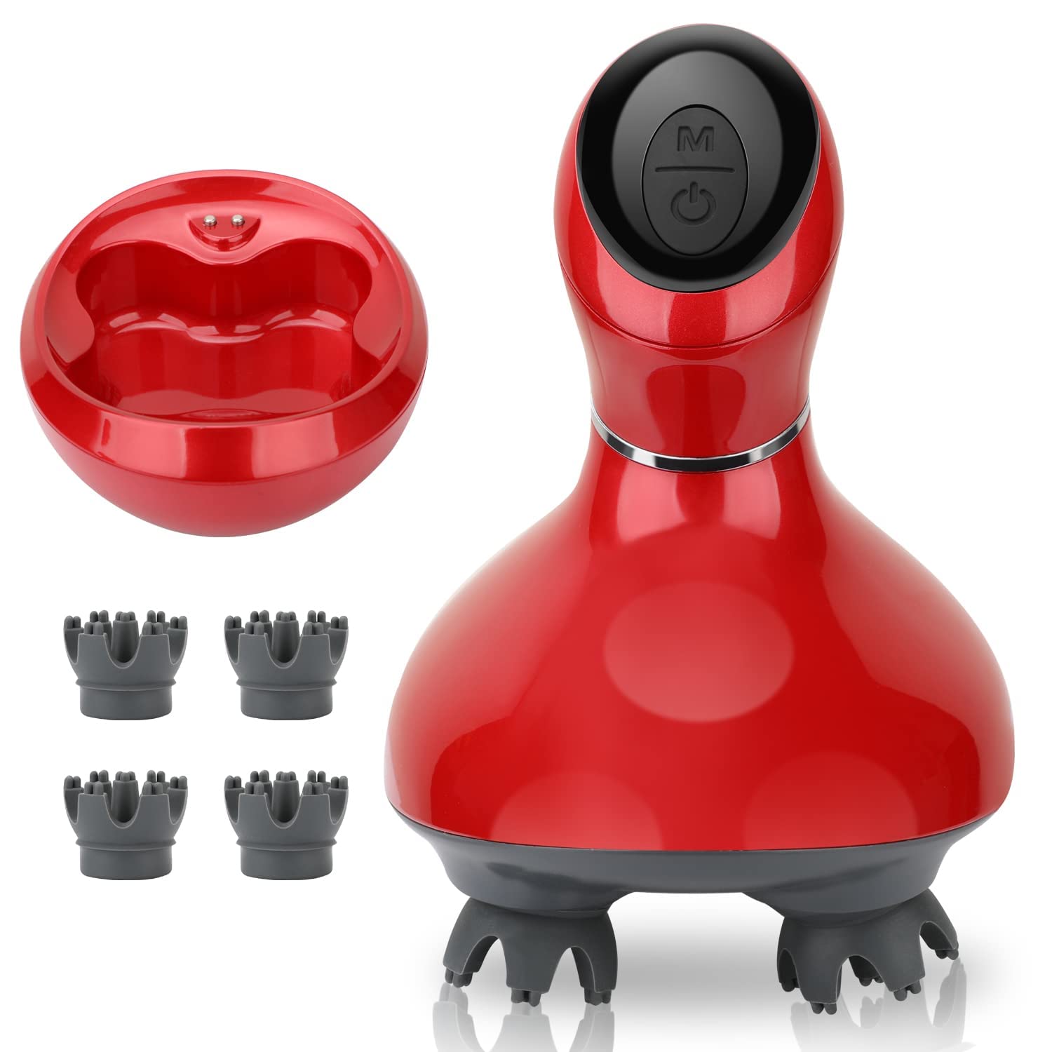 Youmay Electric Red USB 2 Speed Timer Brush, Edition, Waterproof, Rechargeable, Settings, 10-Minute красный