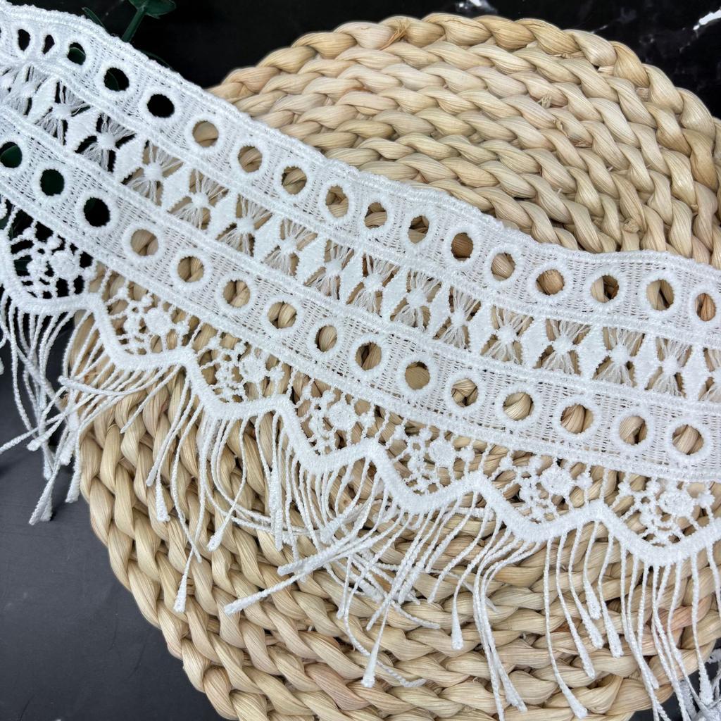 Water-Soluble Lace Milk Silk Embroidered Lace, Dress Women'S Clothing Children'S Clothing Hem Hollow Decoration