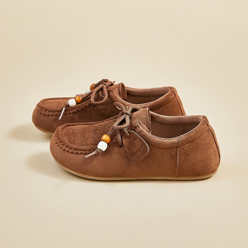 

Женские повседневные кроссовки на массивной платформе из искусственной замши на шнуровке, нескользящая обувь для ходьбы для женщин, удобные ретро рабочие лоферы, балетки, туфли для платья 40 коричневый