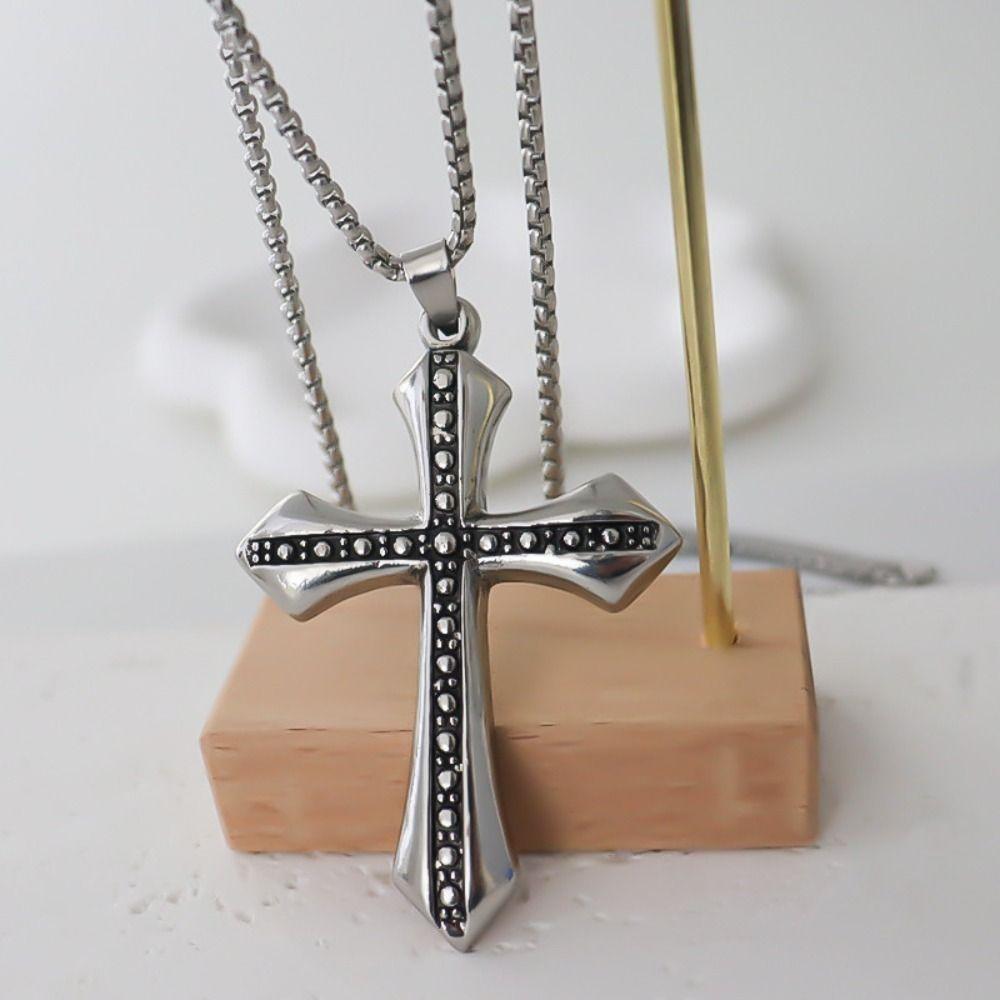 Stainless Steel Cross Necklaces Clothing Accessories Cross Choker Pendant  Fashion Jewelry