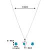 Peora Silver Cubic Zircon Pendant & Earrings Jewellery Set for Women & Girls