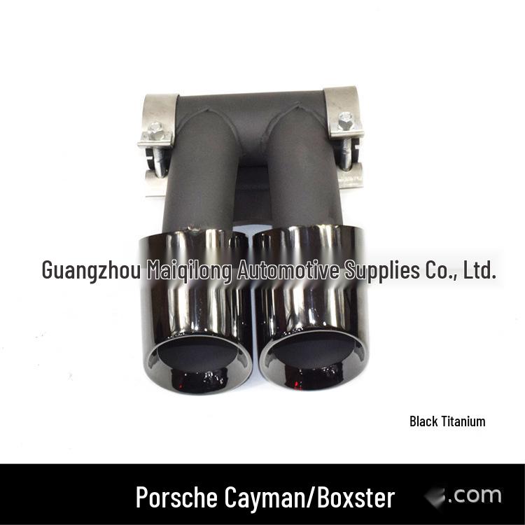 Țeavă de eșapament neagră cu ieșire dublă pentru Porsche 718 Boxster/Cayman 981 GTS Modificare eșapament