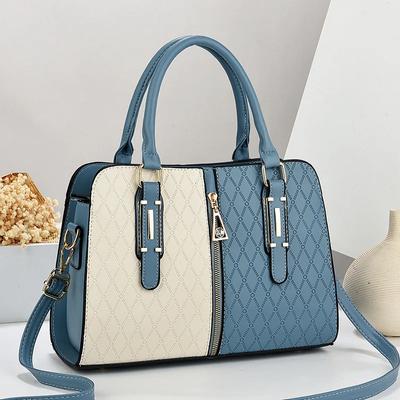 Classic Pattern Colorblock Female Shoulder Bag Elegant Female Handbag Large Capacity Lady Casual Tote Bag Bolsa Feminina