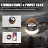 USB Rechargeable Portable Camping Tent Light 3 Modes Waterproof Outdoor Tent Lamp Lightweight Night Hanging Hook Emergency Lamps