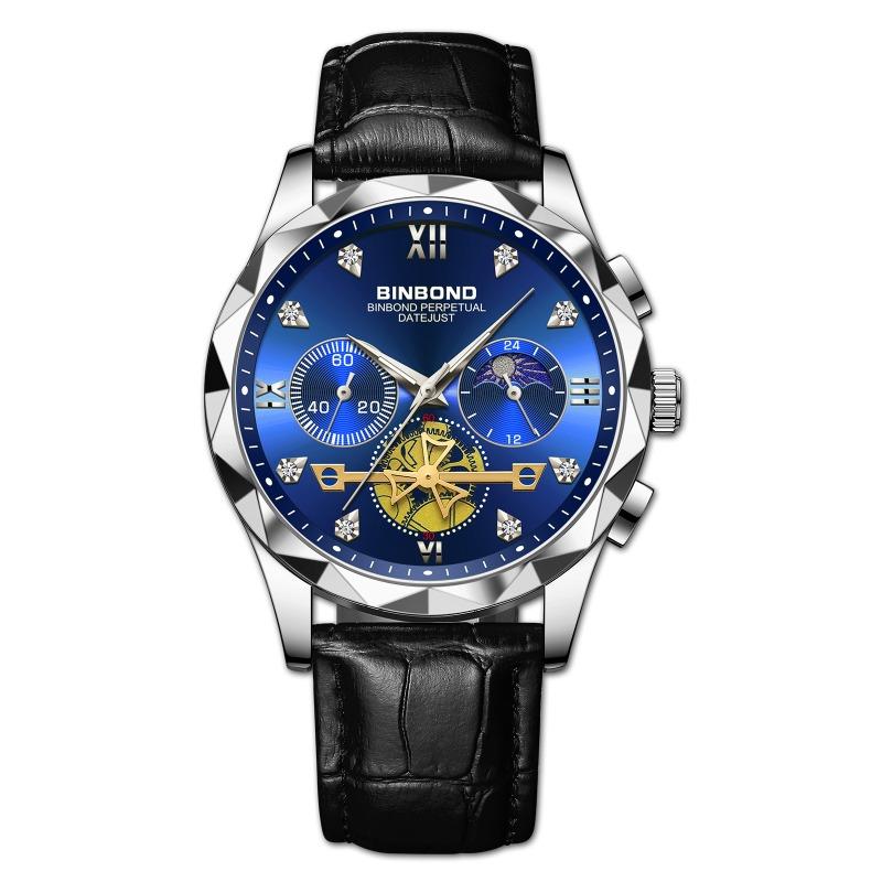 Top-Marke Dragon Watch Explosive Goldene Reliefuhr Herrenuhr Herren Drei-Augen Drache Leuchtend Wasserdicht Quarz-Uhr