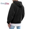 Cozy Up Mens Fuzzy Sherpa Pullover Hoodie Sweatshirts Long Sleeve Sport Front Pocket Fall Outwear Winter Hooded