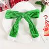 Sparkling Red Sequin Bow Hair Ties Spring Clip With Plush White Trim Cute & Sweet Velvet Scrunchies For Women And Girls Perfect Christmas Gift