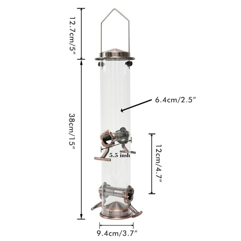 Bird Feeders For Outside Bird Feeder Hanging For Garden Yard Outside Decoration Food Dispenser Bird Seed Feeder Gift For Bird
