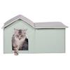 VEVOR Heated Cat House, Outdoor Kitty Shelter with Adjustable Temperature and Timer