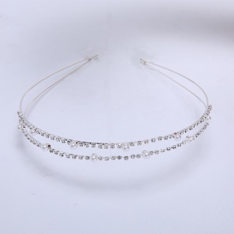 [Crown] Elegant Children's Performance Wedding Dress with Korean Diamond Crown Accessories