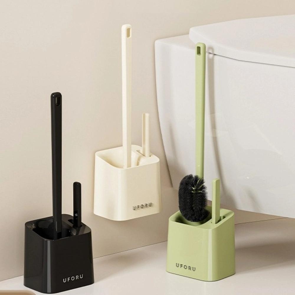 Non-Slip Wall Mounted Toilet Brush Brush Head Upward Toilet Cleaner Scrubber  Restroom
