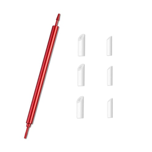 BOOHUQICH Inking Tool for Plastic Models, Aluminum Alloy, Double-Ended, Replacement Tool Included, Reusable (Red)