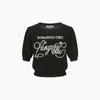 Egoiseuteu [2026 Best][Blue Label] Lettering Volume Boucle Short Sleeve Knit Es2Okh02